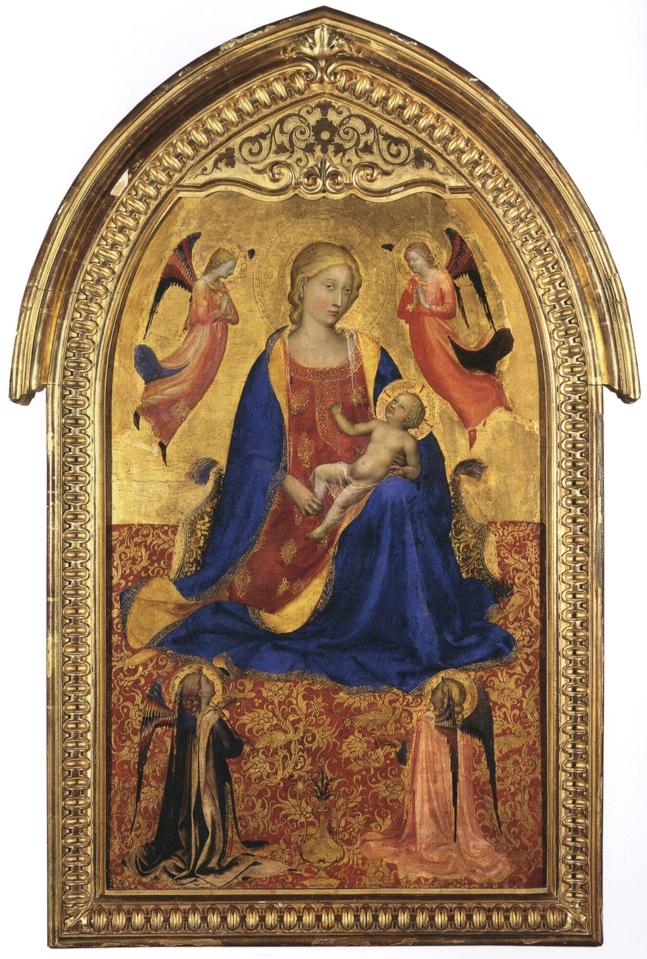 Фра Анджелико (Гвидо ди Пьетро)? "Мадонна с младенцем и ангелами". Около 1425. Эрмитаж, Санкт-Петербург.